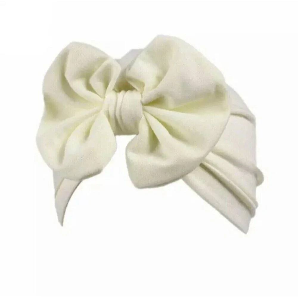 Los Angeles Boutique Ivory Beige Turban Bow Boho Hat Cap NEW One Size Baby Girl